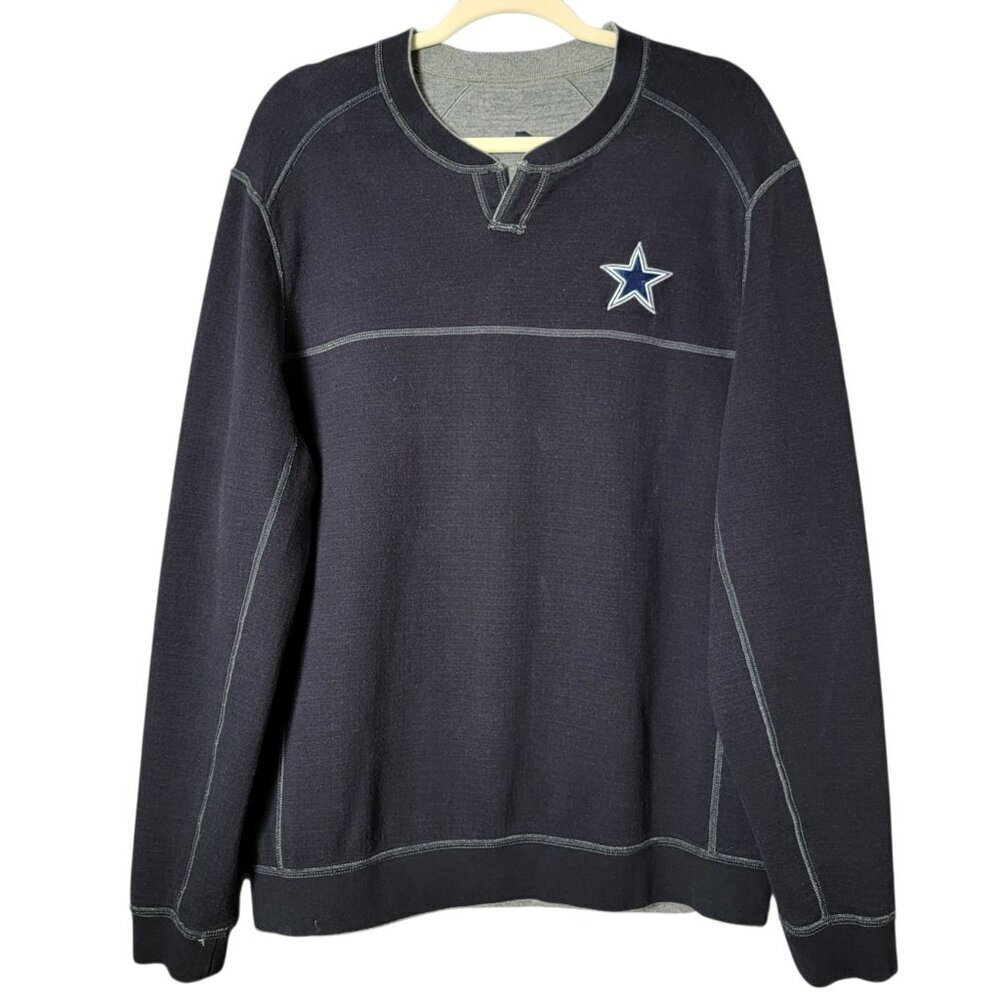 Tommy Bahama Mens Dallas Cowboys Football Reversible Long Sleeve Shirt Large - Picture 5 of 10